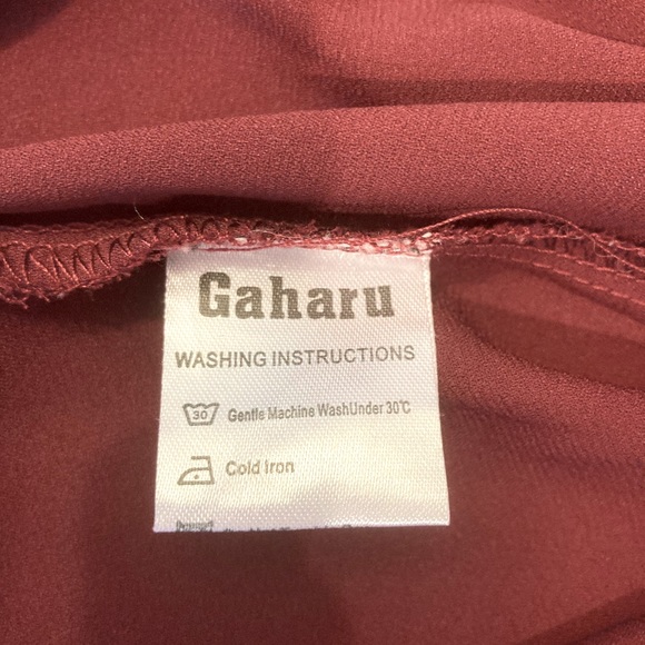 Burgundy flutter sleeve blouse with lace detail - Picture 12 of 16